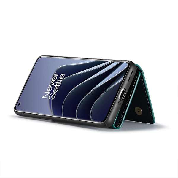 Dg.ming M1-serie til Oneplus 10 Pro 5g Magnetisk adsorption 2-i-1 pung Pc+tpu+pu læder telefon drop-proof etui med kickstand Green