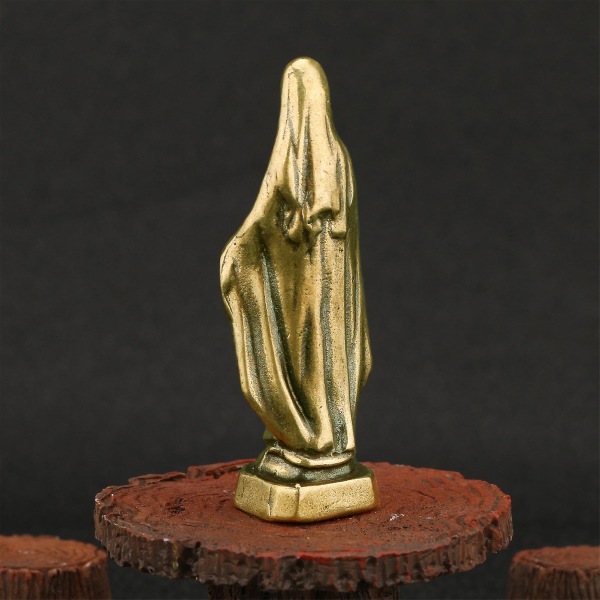 Jomfru Maria Figur Kristus Tema Antik stil Hellig Moder Statue Miniaturer Desktop Ornament For Household