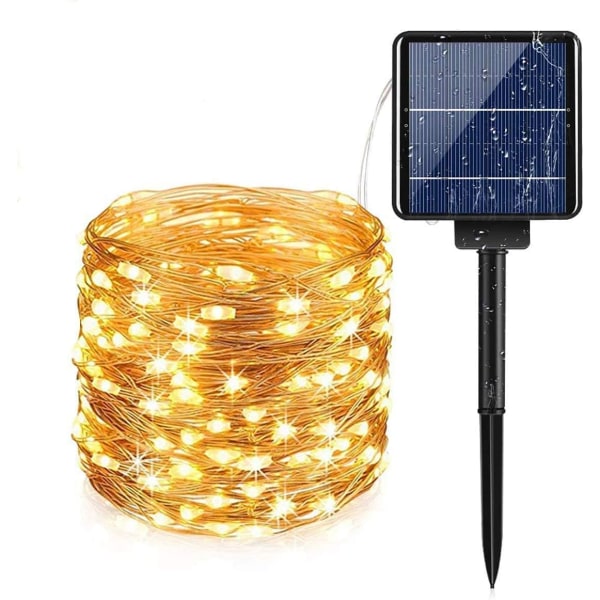 Solar String Lights with 8 Light Modes Waterproof for Garden Balcony--