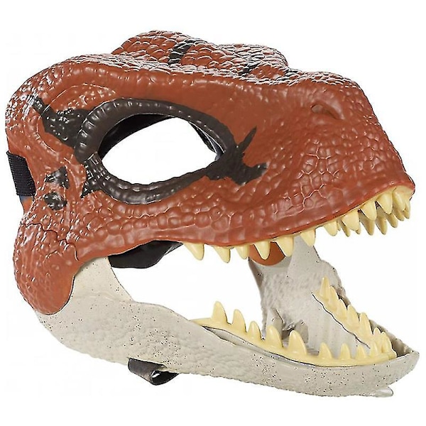 Skummel Dinosaur Maske, Foldbar Dyr Latex Maske Halloween Cosplay Kostyme Red