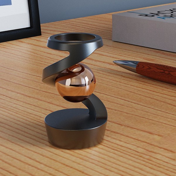 Aluminium Gyroskop Stressaflastende Ornamenter Lydløs Drift Visuel Rotation Fidget Sensorisk Legetøj Skrivebords Koncentrationshjælpemiddel Spindende Legetøj Rose Gold