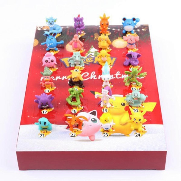 Pokemons Blind Box Pikachus Psyduck Anime Figur Model Legetøjssamling Julekalender Blin