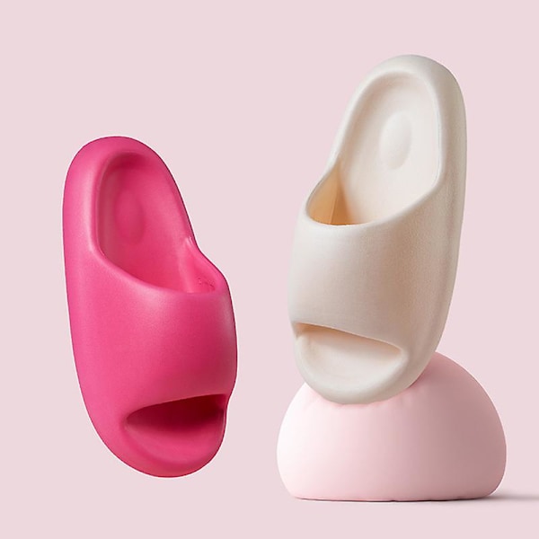 Mjuka tofflor för kvinnor med tjock sula i EVA, halkfria inomhustofflor, sommarnyhet Pink 40 41
