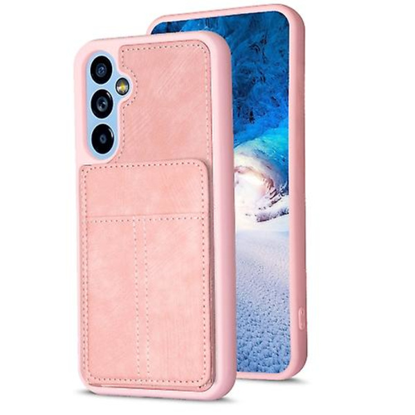 Mobiltelefonskal med kortficka för Samsung Galaxy A14 4g/5g Bf28, Frostad Pink