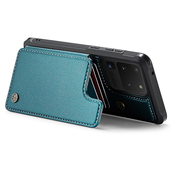 CASEME C22 Serie til Samsung Galaxy S20 Ultra Etui Læder+TPU Telefon Cover med 5 Kortpladser Green