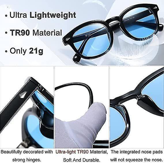 Mimigo Retro Oval Solbriller For Menn Kvinner Blue