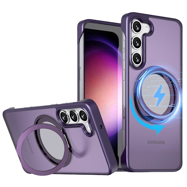 Samsung Galaxy S23+ magneettinen puhelinkotelo Tpu+akryyli reunaton kuori Purple