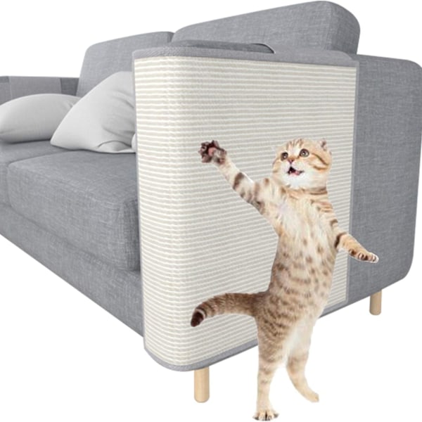 Soffa Skydd mot Kattklös, Kattklösmatta i Naturlig Sisal, Skyddar Möbel från Kattklös, Klösmattaöverdrag