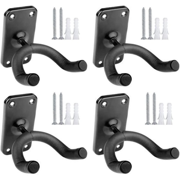 4pcs Guitar Hook Wall Mount Brackets Guitar Hanger Suitable For A Variety Of Instruments Such As Electric Guitar Bass Violin Ukulele