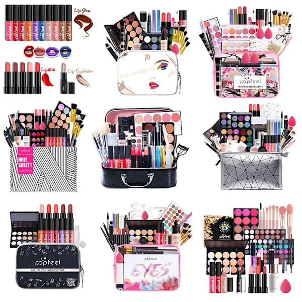 POPFEEL Makeup-set för Nybörjare, Makeup för Flickor KIT001 14pcs