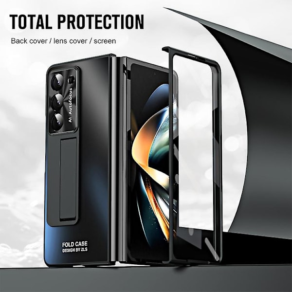 Samsung Galaxy Z Fold5 5g -integroitu Ag Matte -taittuva matkapuhelinkotelo kynälokerolla Black