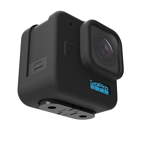 Gopro Hero 11 Black Mini -silikoninen suojakotelo, iskunkestävä toimintakameran kotelo karkaistusta lasista valmistetulla linssikalvolla Black