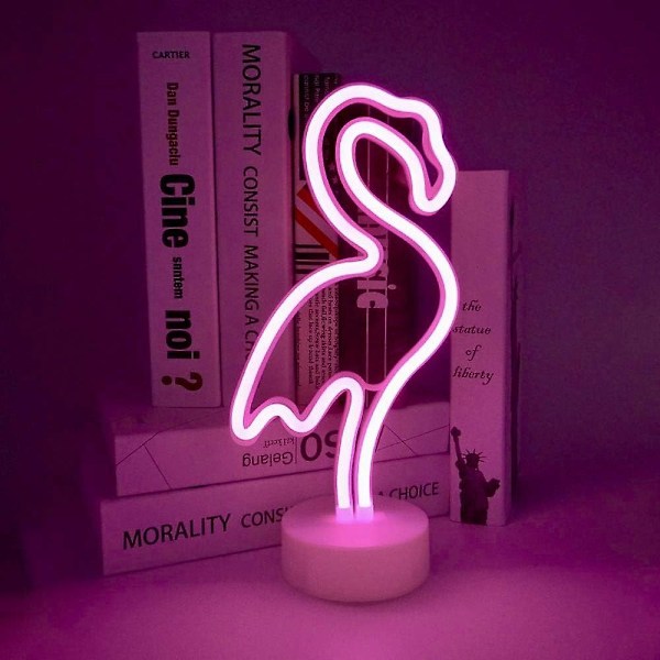 LED Ananas Neon Skilt Luau Sommerfest Dekorasjon Pink flamingo