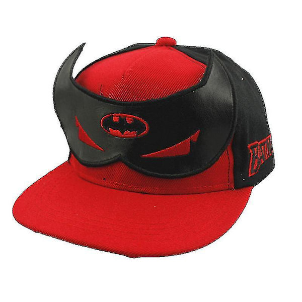 Kids Batman Baseball Cap Hip-hop Justerbar Pojkar Snapback Solkeps Present Red and Black