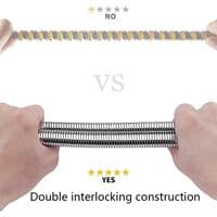 Anti-twist dusjslange, 2,0 m dusjslange, stål, sølv