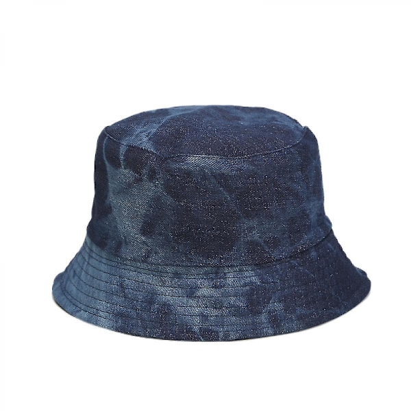 Shxx Wekity Unisex Trykk Dobbeltsidig Reversibel Bucket Hat (denim, Mørk Blå) Xq-mz1097