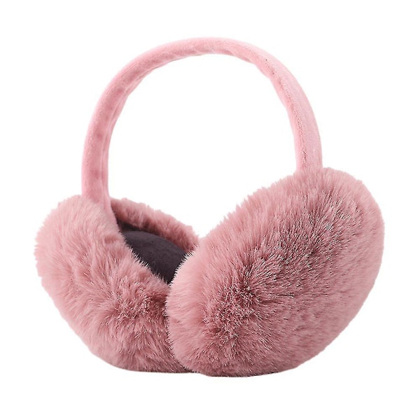 Plush Öronmuffar Avtagbara Vinter Termiska Öronlappar Öronvärmare Pink