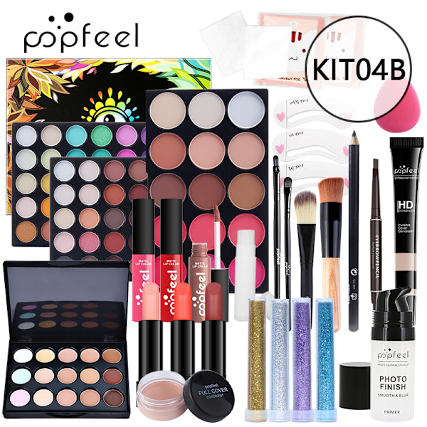 POPFEEL Makeup-set för Nybörjare, Makeup för Flickor KIT004B 25pcs