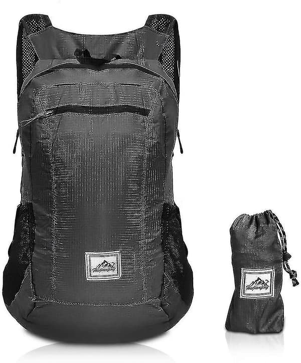 Ultralight Packable 20l Taitettava Matkareppu Black