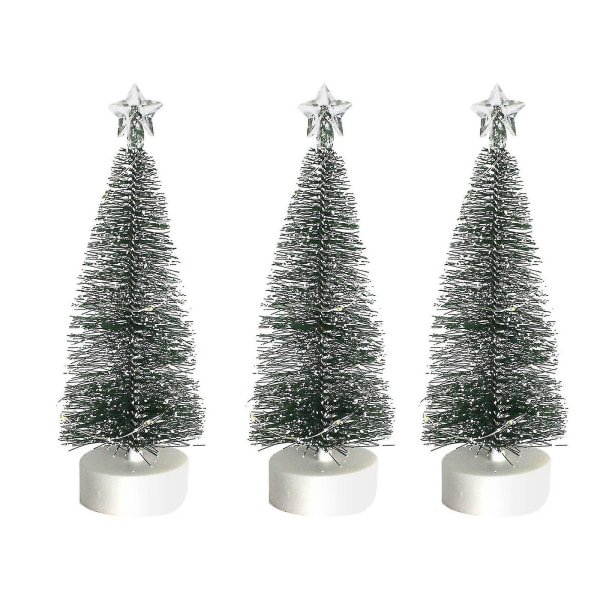 3kpl joulukoristeita Mini joulukuusen valot, kodin koristeet, valoisa Cedar Led