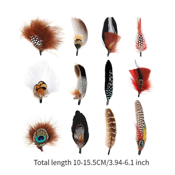 Hattfjädrar Blandade Fjädrar Mode Cowboyhatt Fjäder Hantverksfjädrar för Fedora Dekor DIY Centerpieces Hantverkstillbehör Style C