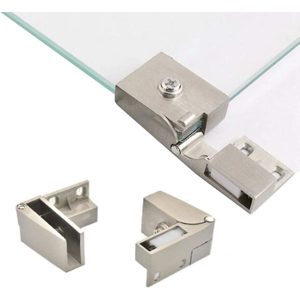 1 Pair Of Frameless Glass Door Hinges, Side Recessed Glass Cabinets, Shower Door Hinges, Furniture Glass Door And Cabinet Replacement Parts
