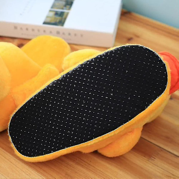 Älskares stora gula ankslippers söta plysch lilla gula anka docka hem väska häl bomullsskor A 6-8