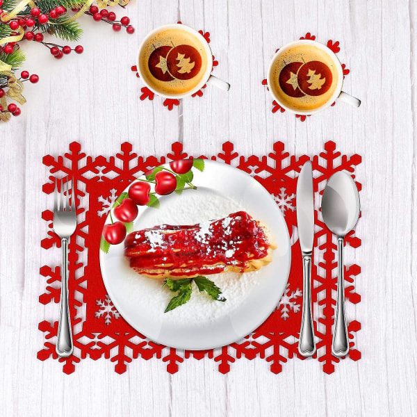 Christmas Placemats 8 piece Set Of Table Placemats And Drink