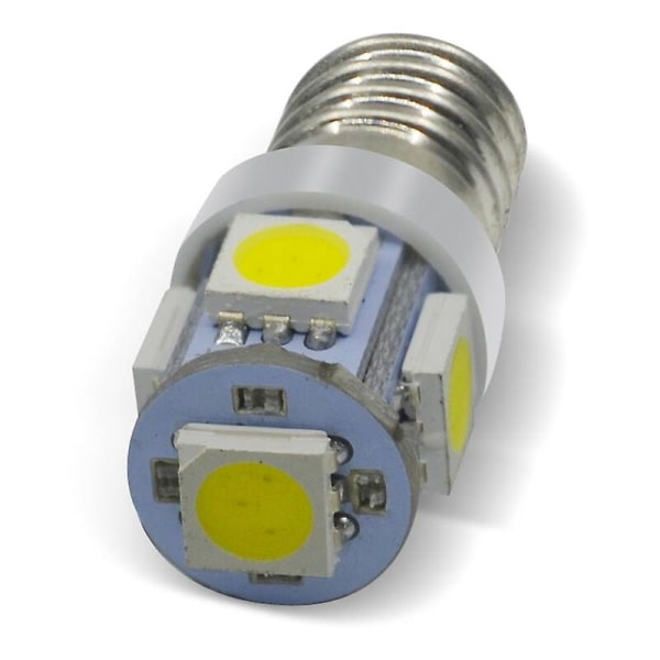 E10 9v Led-lamput Cool White 5smd 0,5w (viileä valkoinen, 9v) 10 kpl pakkaus