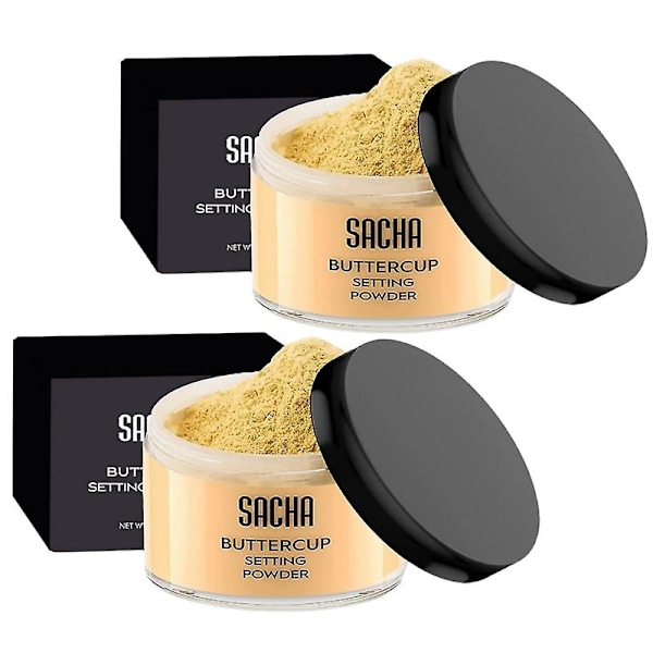 1/2/3pcs Sacha Buttercup Setting Powder - Finmalt og blitzvennlig 2pcs