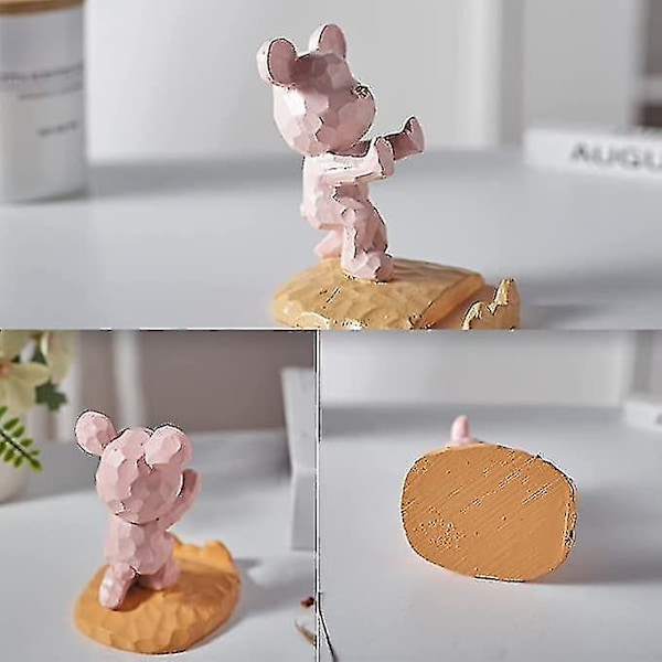 Wabjtam Söt Björntelefonhållare för Skrivbordsdekoration Kawaii Telefonhållare Universell Skrivbords Telefonhållare, Bästa Vänner Pargåvor