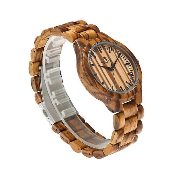 Träarmbandsur Analog Kvartsrörelse Träur Herrar Med Ask