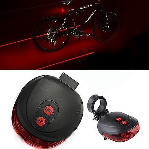 Cykel LED-laserbakljus Säkerhetsbakljus Varning 7 lägen