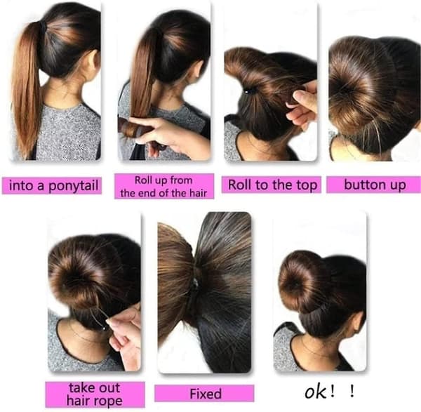 3 stk. Hurtig Hår Donut Bun Band Maker Hår Bun Tool Snap Hår Roller Kvinder Hår Shaper Skum Snap Roll 3Pcs