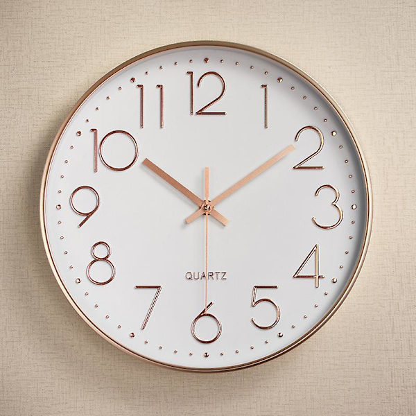 Hiljainen seinäkello, seinäkello, kvartsikello, kolmiulotteinen digitaalinen asteikko, seinäkello, kello, 12 tuumaa, 30CM Silver frame