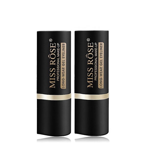 Miss Rose Matte Quick-Drying Eyeliner Single Black Solid Intense Eyeliner Pen (2 kpl)