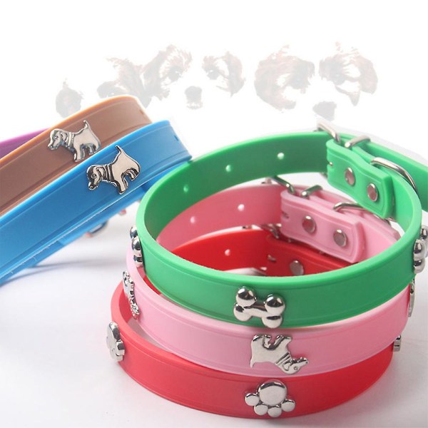 Silicone Dog Collar - White Fashion Dog Collar, Buckle Ring And D Ring Belt Ring