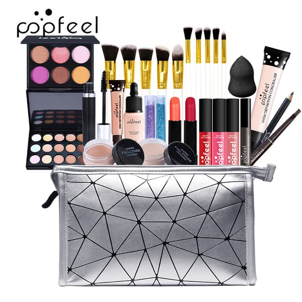 POPFEEL Makeup Sæt til Begyndere, Makeup til Piger KIT007 19pcs