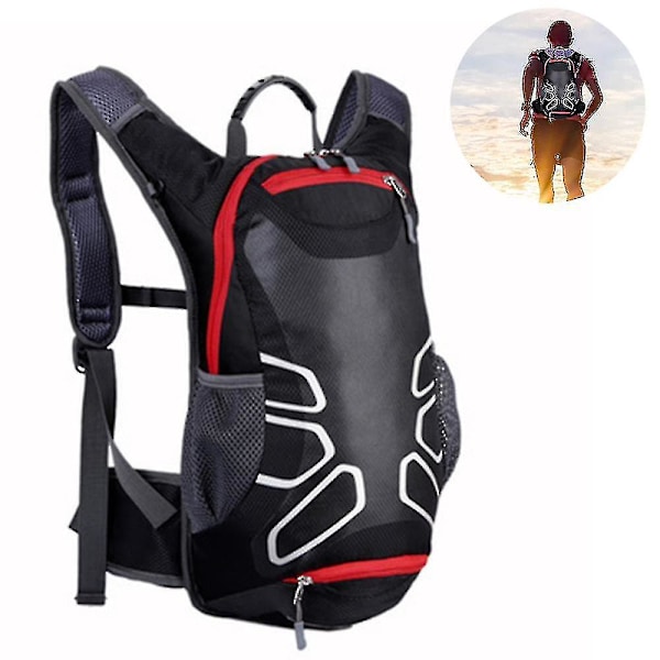 1 X Unisex Ryggsekk for Fotturer Sykling Utesport 15 Liter Svart