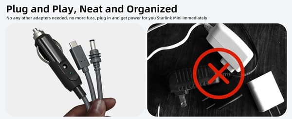 Velegnet til 3 i 1 biloplader DC strømkabel til cigarettænder USB tre i 1 strømforsyning Cigarette lighter to DC [3m]