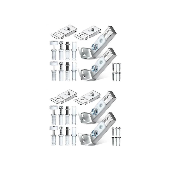 4 stk. Dobbelt-Dørhængsler Dobbelt-Dør Hardware Reparationskit Skydedørs Kit Foldbar Lommedør