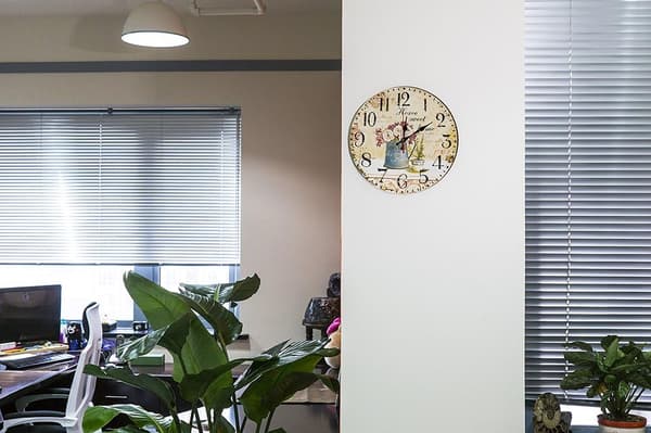 Hem 12\"/30cm Träväggklocka Rustik Köksklocka Tyst Utan Tickande