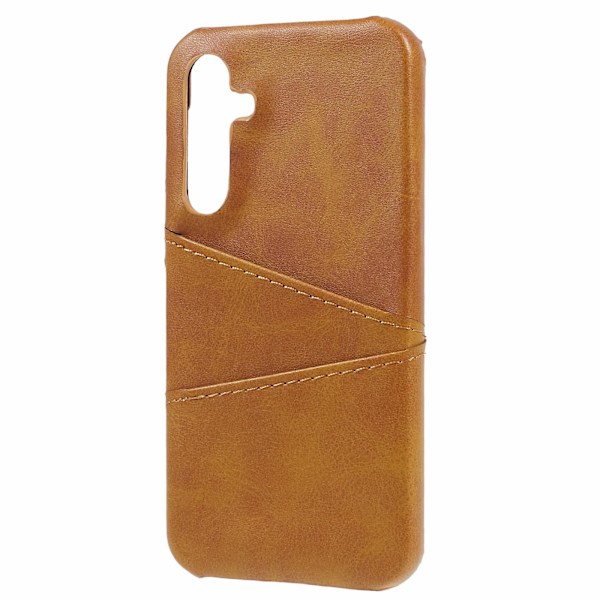 Til Samsung Galaxy S24 Etui Anti-Drop PU+PC Telefoncover med 2 Kortpladser Brown