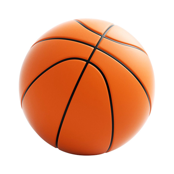 Spårad tyst boll inomhus barn tyst basketboll racket sportboll leksak baby svamp boll stativ Orange