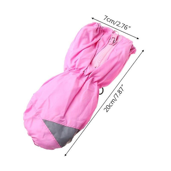 Varm Vindtäta Barn Skidhandskar Barn Pojkar Flickor Halksäkra Vinter Snö Snowboard Utomhus Ridning Långärmad Vante Pink