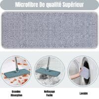 Mikrofiberkost Refill-deksler Kost Auto Rengjøring og Tørr - Utbyttbare Mikrofiber/Puter for Kostmopper