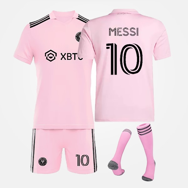 Jalkapallopaita-shorts-setti raidallinen jalkapalloharjoittelu väriyhdistelmä Argentiina Messi miesten T-paita shortsit sukat setti 26 yards（140-150）