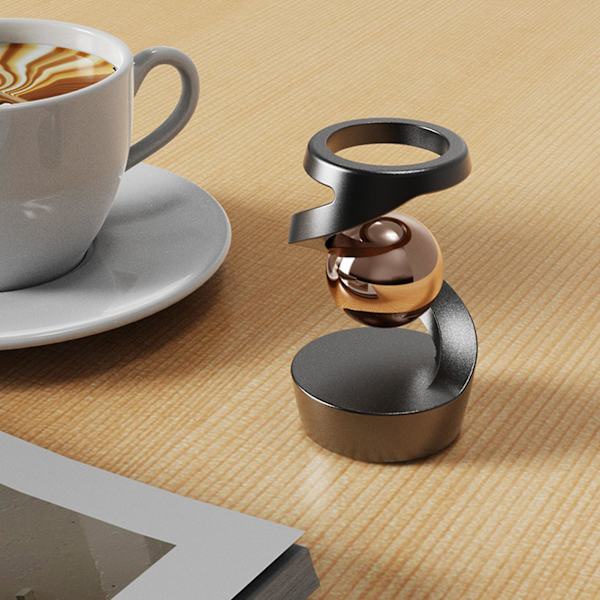 Aluminium Gyroskop Stressavlastande Prydnader Tyst Drift Visuell Rotation Fidget Sensorisk Leksak Skrivbord Koncentrationshjälp Snurrande Leksaker Rose Gold