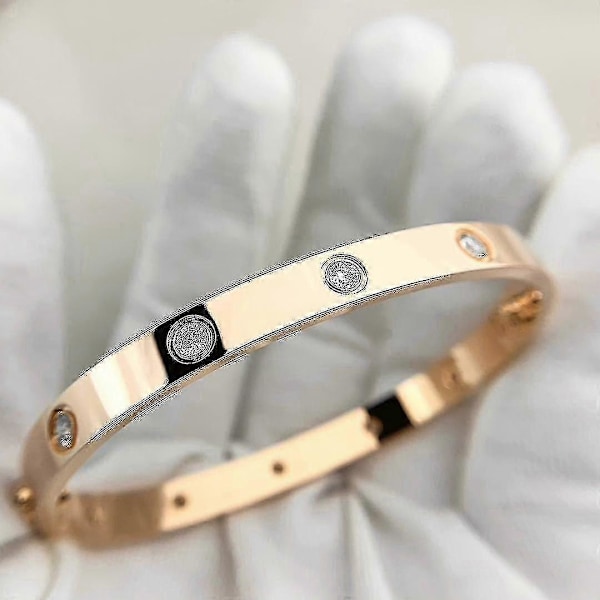 Lyxig Designer 316l Rostfritt Stål 18k Guldförgylld Märkeskärleksskruv(18cm)