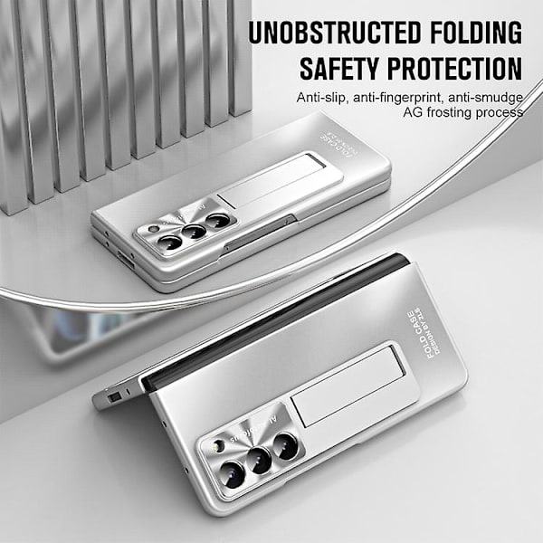 Samsung Galaxy Z Fold5 5g -integroitu Ag Matte -taittuva matkapuhelinkotelo kynälokerolla Silver